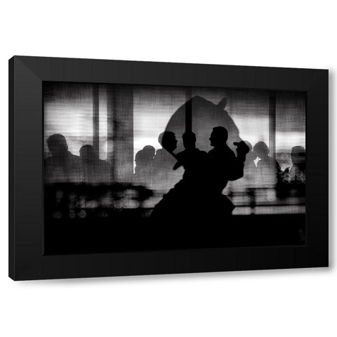 Silent Reflection Black Modern Wood Framed Art Print with Double Matting by Khemkum, Ekkachai
