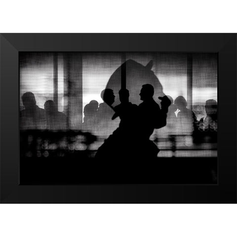 Silent Reflection Black Modern Wood Framed Art Print by Khemkum, Ekkachai