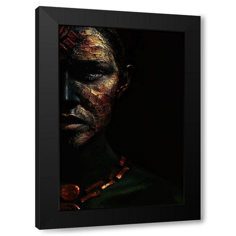 Conqueror Black Modern Wood Framed Art Print by Kovalev, Ivan