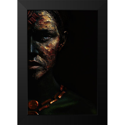 Conqueror Black Modern Wood Framed Art Print by Kovalev, Ivan