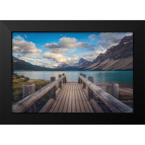 The Bridge Black Modern Wood Framed Art Print by Macia, Ivan