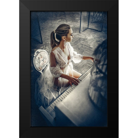 In The Music Of Light Black Modern Wood Framed Art Print by Bolgov (Axe), Ruslan