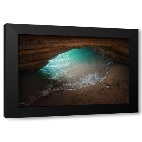 The Secret Cave Black Modern Wood Framed Art Print with Double Matting by Parejo, Jose