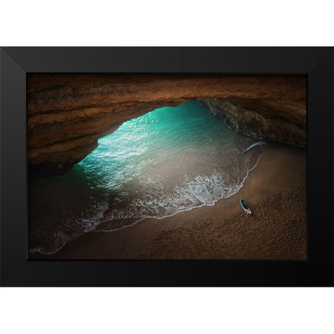 The Secret Cave Black Modern Wood Framed Art Print by Parejo, Jose