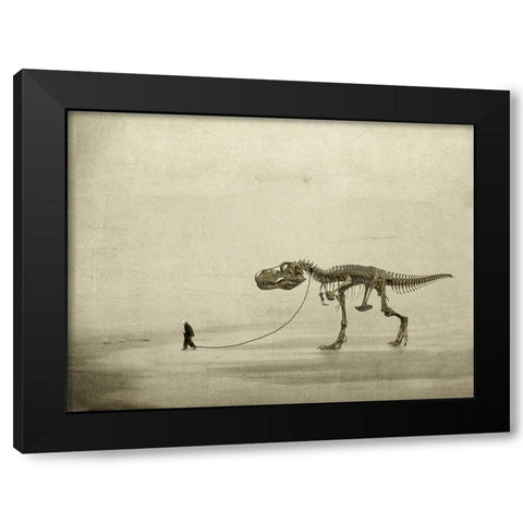 The Walk Black Modern Wood Framed Art Print by Hummel, Jeffrey
