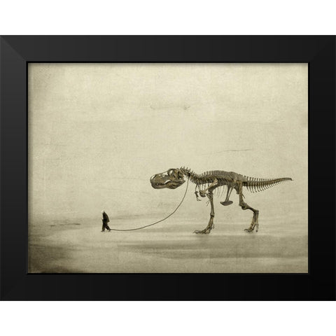 The Walk Black Modern Wood Framed Art Print by Hummel, Jeffrey