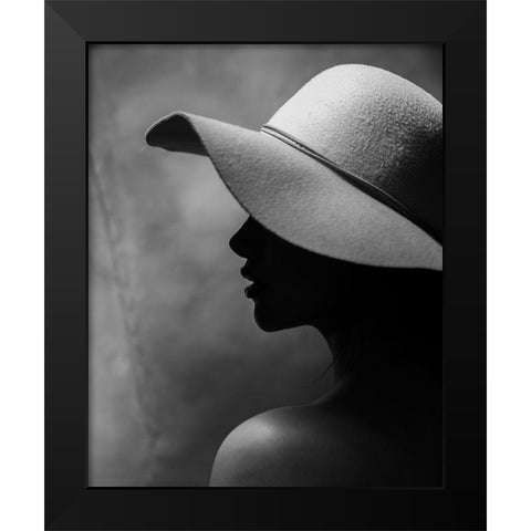 Contrast Black Modern Wood Framed Art Print by Khaksar