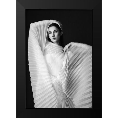 Agnes Black Modern Wood Framed Art Print by Naderi, Peyman