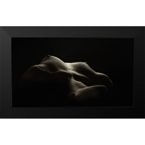 Breast Black Modern Wood Framed Art Print by Valevicius, Aurimas