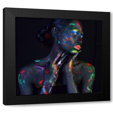 Jui Black Modern Wood Framed Art Print by Mahfuz, James