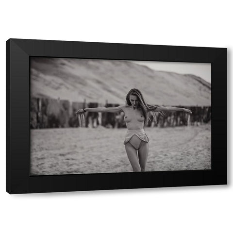 Time Is Like Sand ... Black Modern Wood Framed Art Print by Kurta, Arkadiy