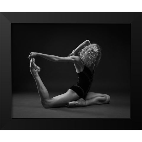 Art Of Movement Series Black Modern Wood Framed Art Print by STANKO, ANDREY