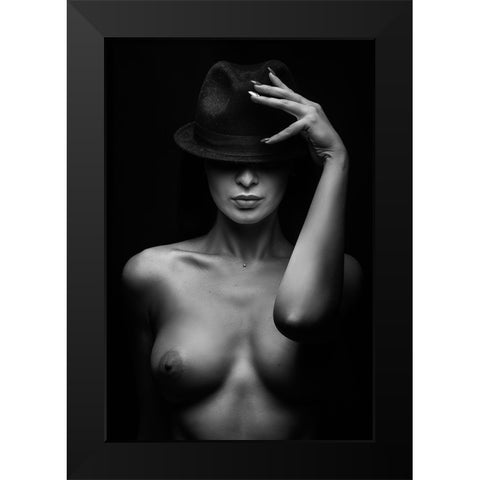 Portrait Black Modern Wood Framed Art Print by Valevicius, Aurimas