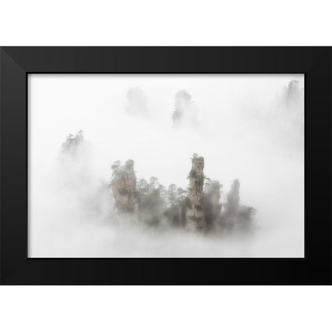 Zhangaije Black Modern Wood Framed Art Print by Marchegiani, Roberto
