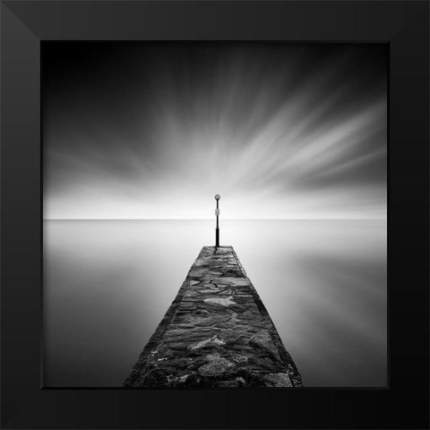 Black Jetty Black Modern Wood Framed Art Print by Digalakis, George