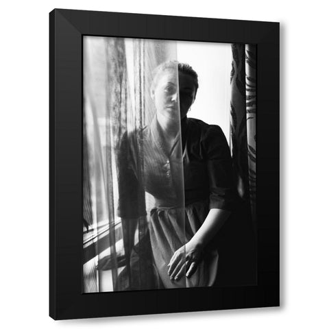Anastasia Black Modern Wood Framed Art Print with Double Matting by Mikhailova, Olessya