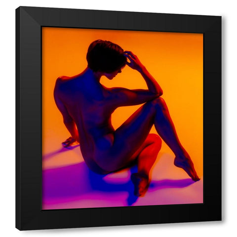 Mosaic Black Modern Wood Framed Art Print by CEBImagery
