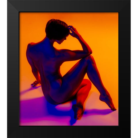 Mosaic Black Modern Wood Framed Art Print by CEBImagery