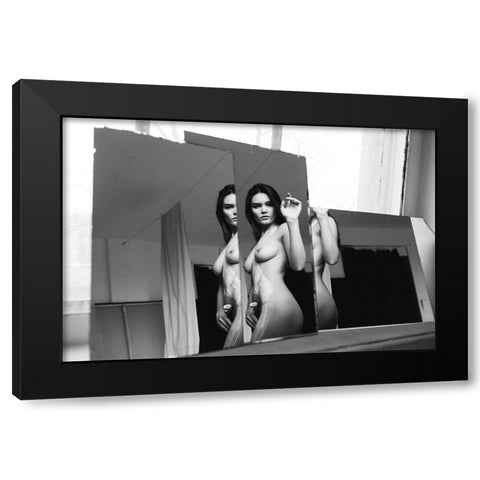 Untitled Black Modern Wood Framed Art Print with Double Matting by Kornienko, Borislav