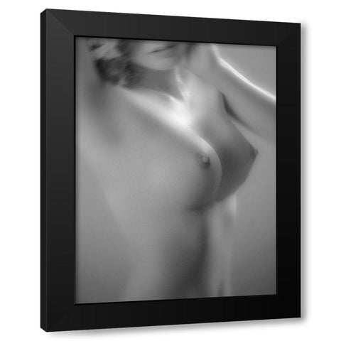 Nude Art Black Modern Wood Framed Art Print with Double Matting by Thien Vu, Vu