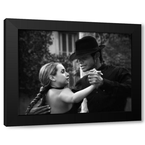 Passion On The Streets Black Modern Wood Framed Art Print by Depaepe, Yvette