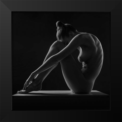 Profile Black Modern Wood Framed Art Print by Valevicius, Aurimas