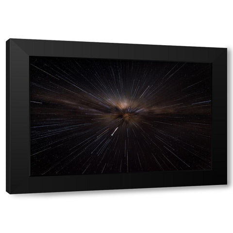 Straight To The Heart Black Modern Wood Framed Art Print by Guevara Vivanco, Carlos