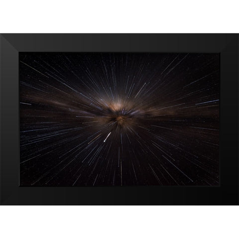 Straight To The Heart Black Modern Wood Framed Art Print by Guevara Vivanco, Carlos