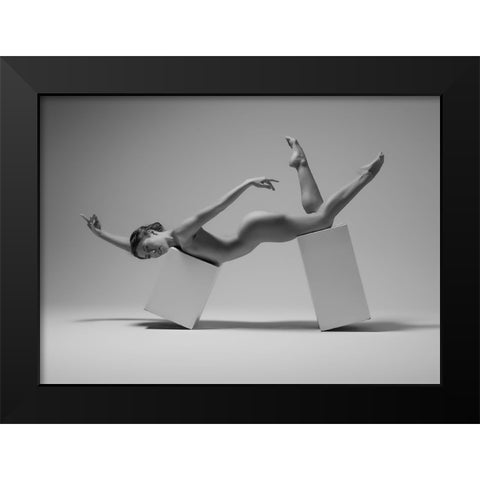 Studio Swimmer Black Modern Wood Framed Art Print by Catchlight Studio