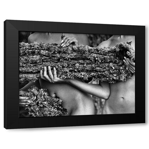 Untitled Black Modern Wood Framed Art Print by Kapsha, Eduards