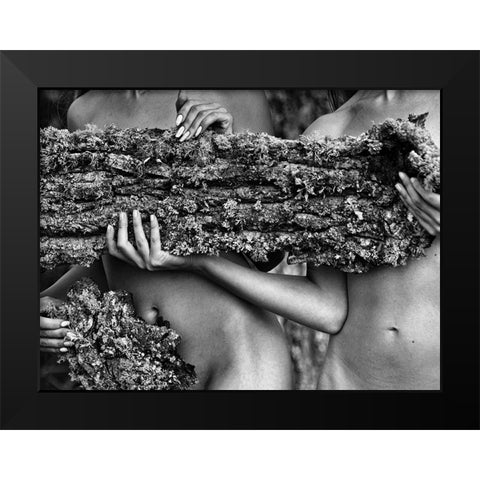 Untitled Black Modern Wood Framed Art Print by Kapsha, Eduards