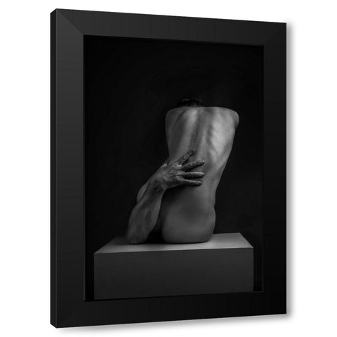 Abutment Black Modern Wood Framed Art Print by Valevicius, Aurimas