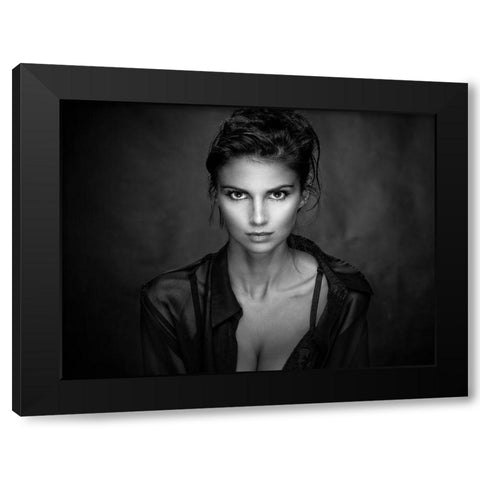 Translucent Hypnosis Black Modern Wood Framed Art Print by Stalmans, Luc
