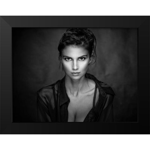 Translucent Hypnosis Black Modern Wood Framed Art Print by Stalmans, Luc