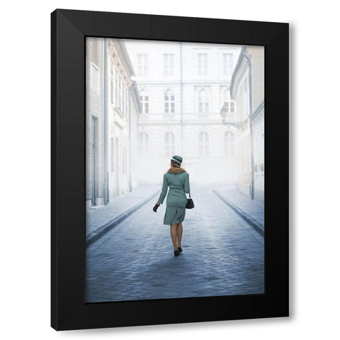 Walk Like A Lady Black Modern Wood Framed Art Print with Double Matting by Neer, Ildiko