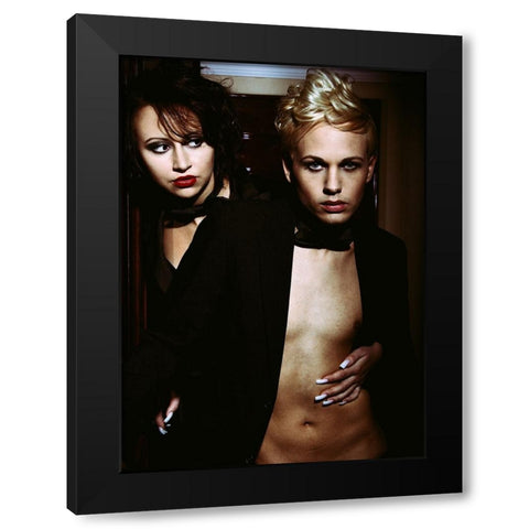 Love Is A Losing Game Black Modern Wood Framed Art Print with Double Matting by lotzin -, mario