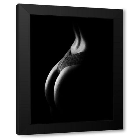 Curved Black Modern Wood Framed Art Print by Yang, James