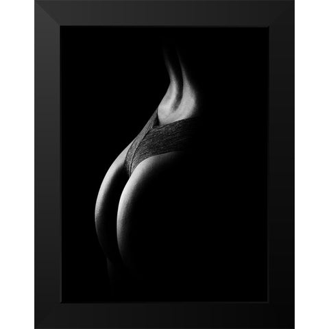 Curved Black Modern Wood Framed Art Print by Yang, James