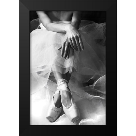 LAttesa Black Modern Wood Framed Art Print by Nozza, Roberta