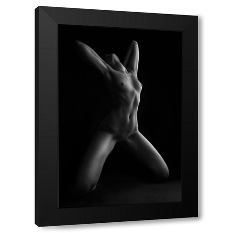 X Black Modern Wood Framed Art Print by Valevicius, Aurimas