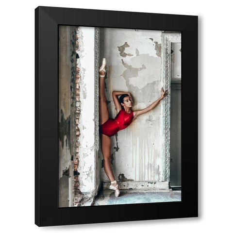 Red Passion Black Modern Wood Framed Art Print with Double Matting by Bolgov, Ruslan