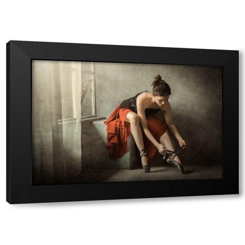 The Last Preparation Black Modern Wood Framed Art Print with Double Matting by Kisworo, Sebastian
