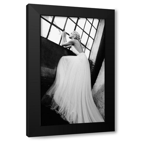 At The Window Black Modern Wood Framed Art Print with Double Matting by Peter Muller Photography