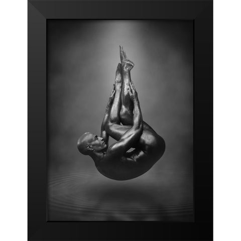 Drop Black Modern Wood Framed Art Print by DDiArte