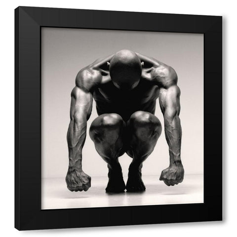 Jovan 1 Black Modern Wood Framed Art Print by Kustas, Anders