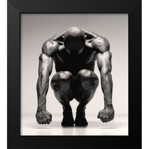 Jovan 1 Black Modern Wood Framed Art Print by Kustas, Anders