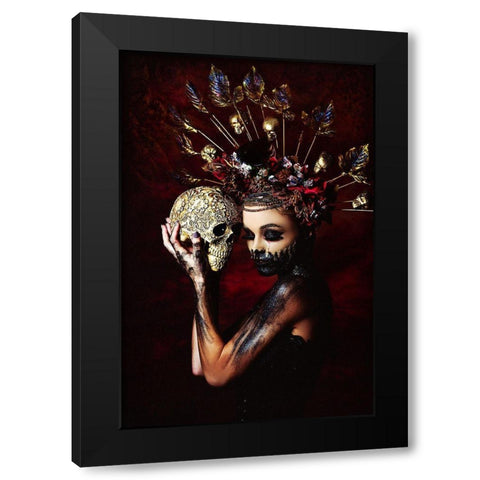 Tia Black Modern Wood Framed Art Print with Double Matting by Bolgov, Ruslan