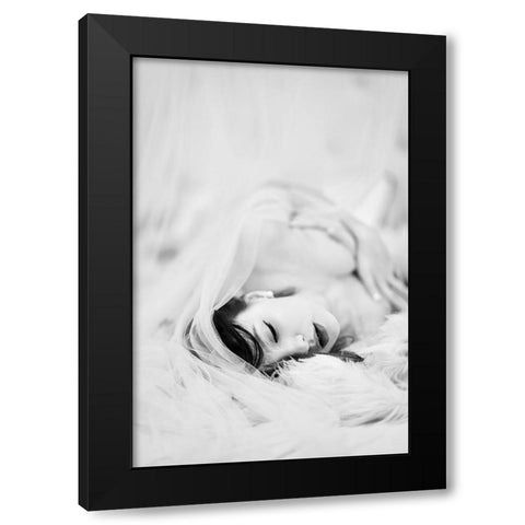 Untitled Black Modern Wood Framed Art Print with Double Matting by Tu, Jing Xin