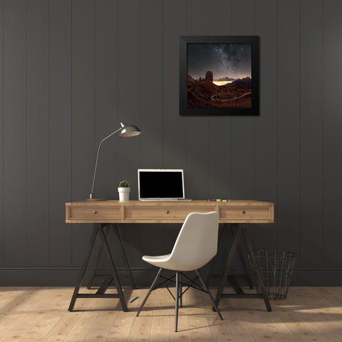 Ghosts Of Cinque Torri Black Modern Wood Framed Art Print by Smid Master, Jan
