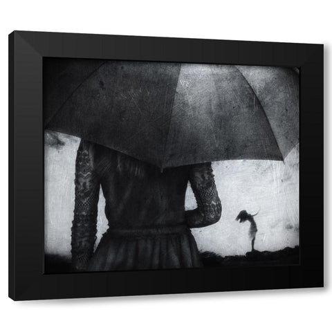 Crashing Black Modern Wood Framed Art Print with Double Matting by Sulistiawan, Hari